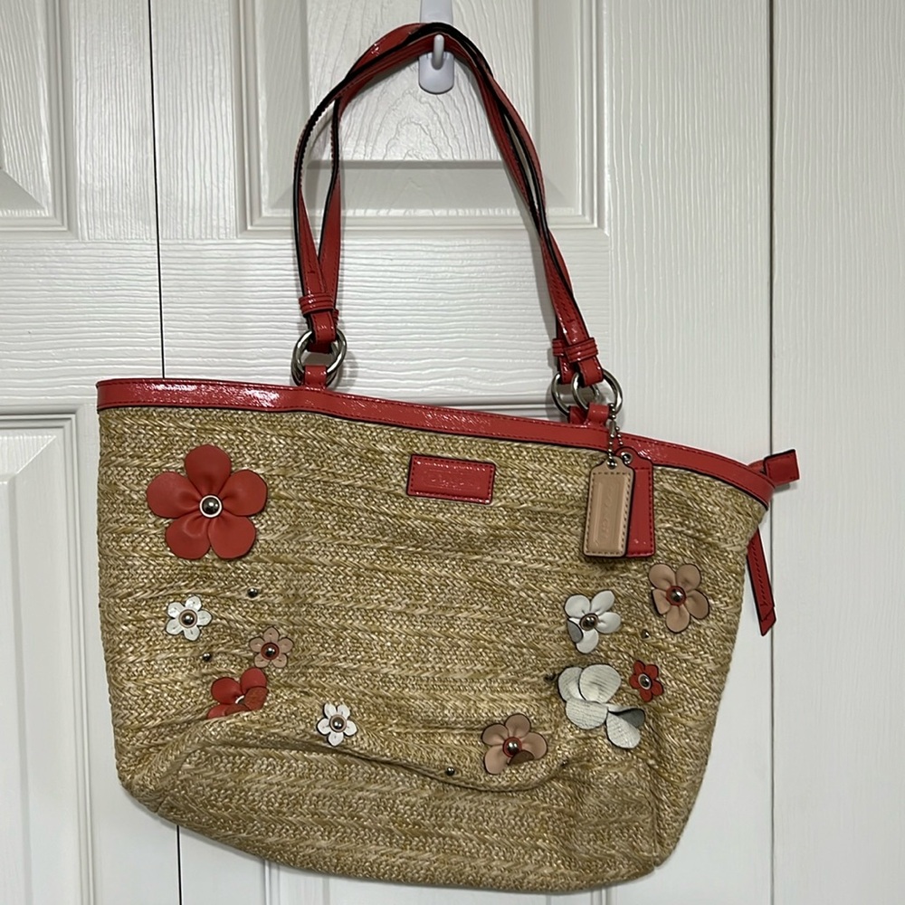 Coach flower pink purse